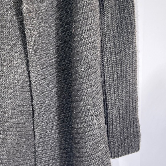Vince Hooded Rib Knit Cardigan Sweater‎ Charcoal Gray Size Small - Picture 2 of 7